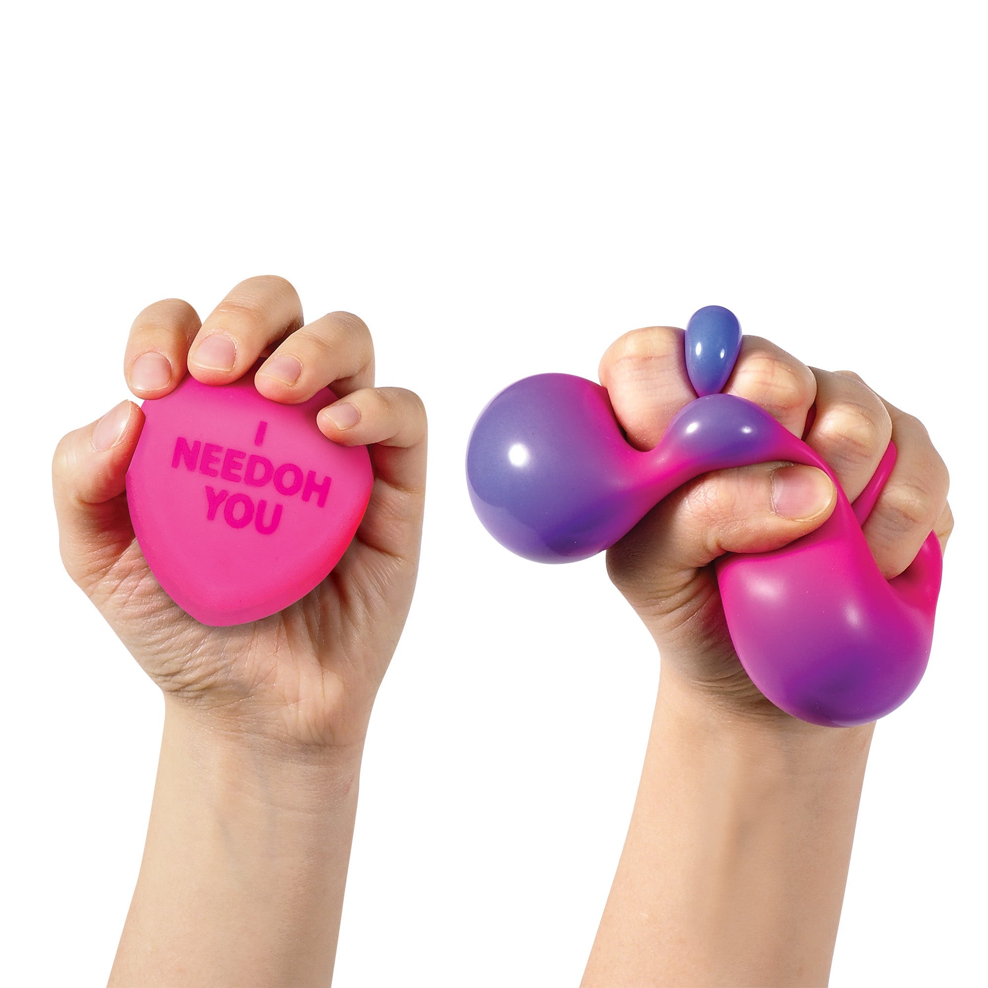 Playful Geometric NeeDoh Color Change Squeeze Heart | Reserve Opal Summit - Fun Food Fidget Cookie Squishable Toy Detail
