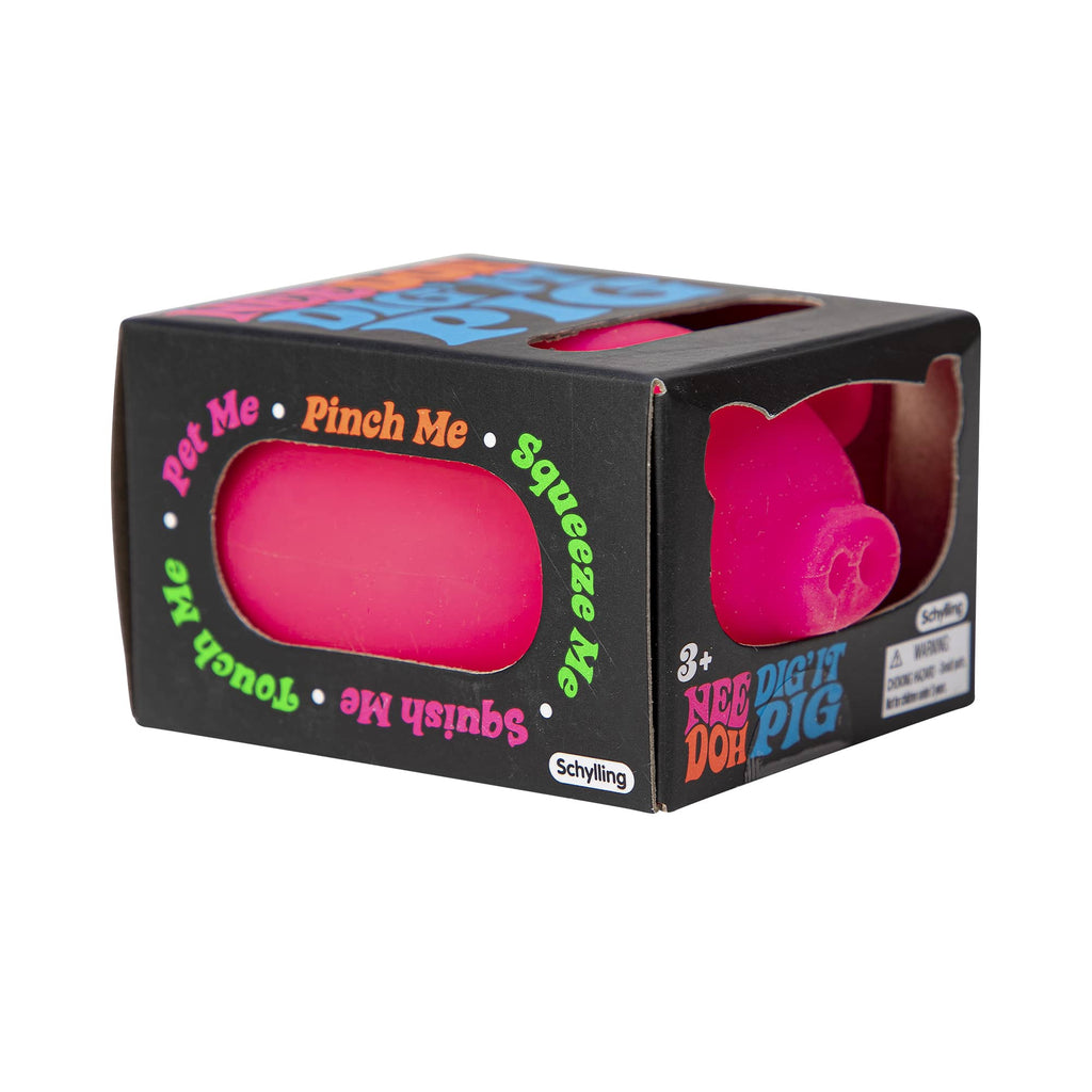 Purrfectly Squishy NeeDoh Dig’ It Pig | Select Velvet Canopy - Cute Animal-Shaped NeeDoh Fidget Toy for Kids Detail