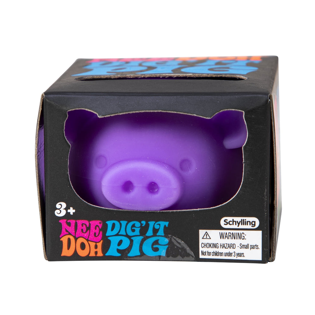 Purrfectly Squishy NeeDoh Dig’ It Pig | Select Velvet Canopy - Cute Animal-Shaped NeeDoh Fidget Toy for Kids Detail