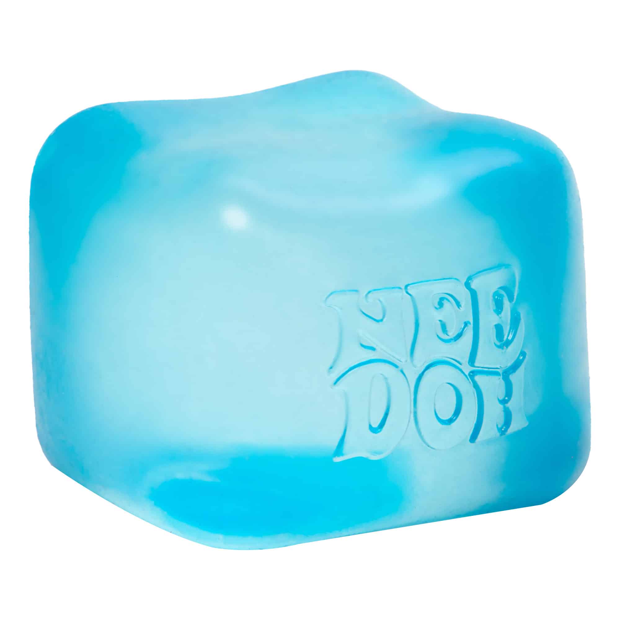 Crystal Clear NeeDoh Nice Cube | Series Elm Bridge - Nice Cubes Clear Satisfying Crunch Stress Toy Detail