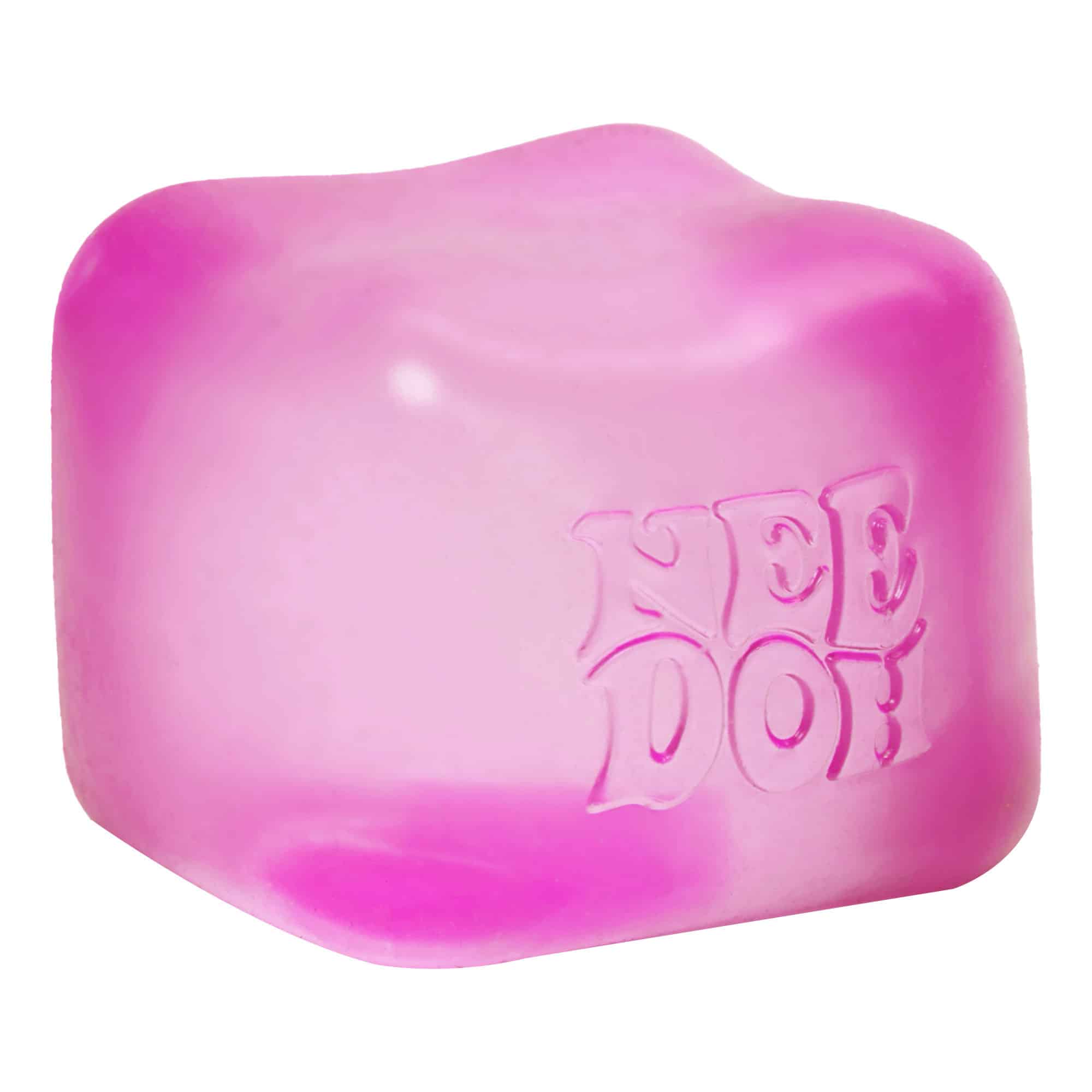 Crystal Clear NeeDoh Nice Cube | Series Elm Bridge - Nice Cubes Clear Satisfying Crunch Stress Toy Detail