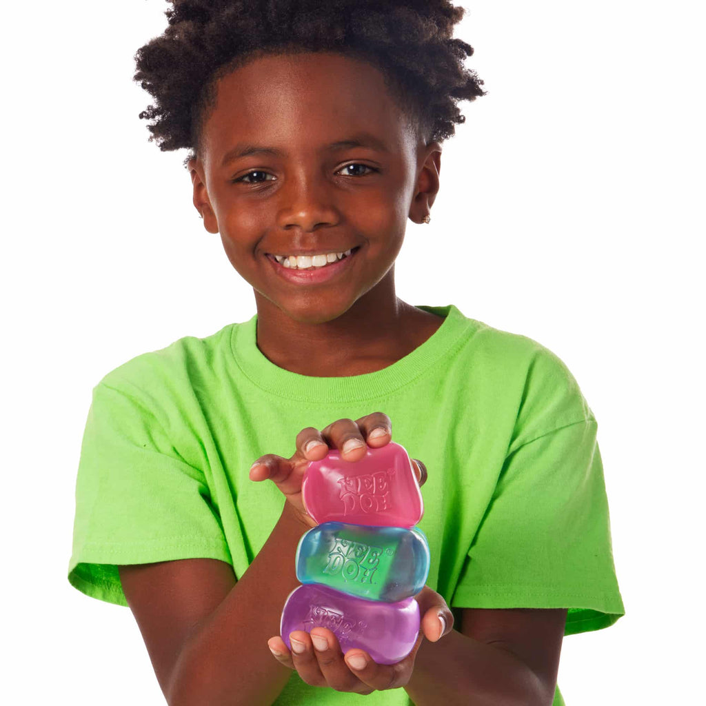 Crystal Clear NeeDoh Nice Cube | Series Elm Bridge - Nice Cubes Clear Satisfying Crunch Stress Toy Detail