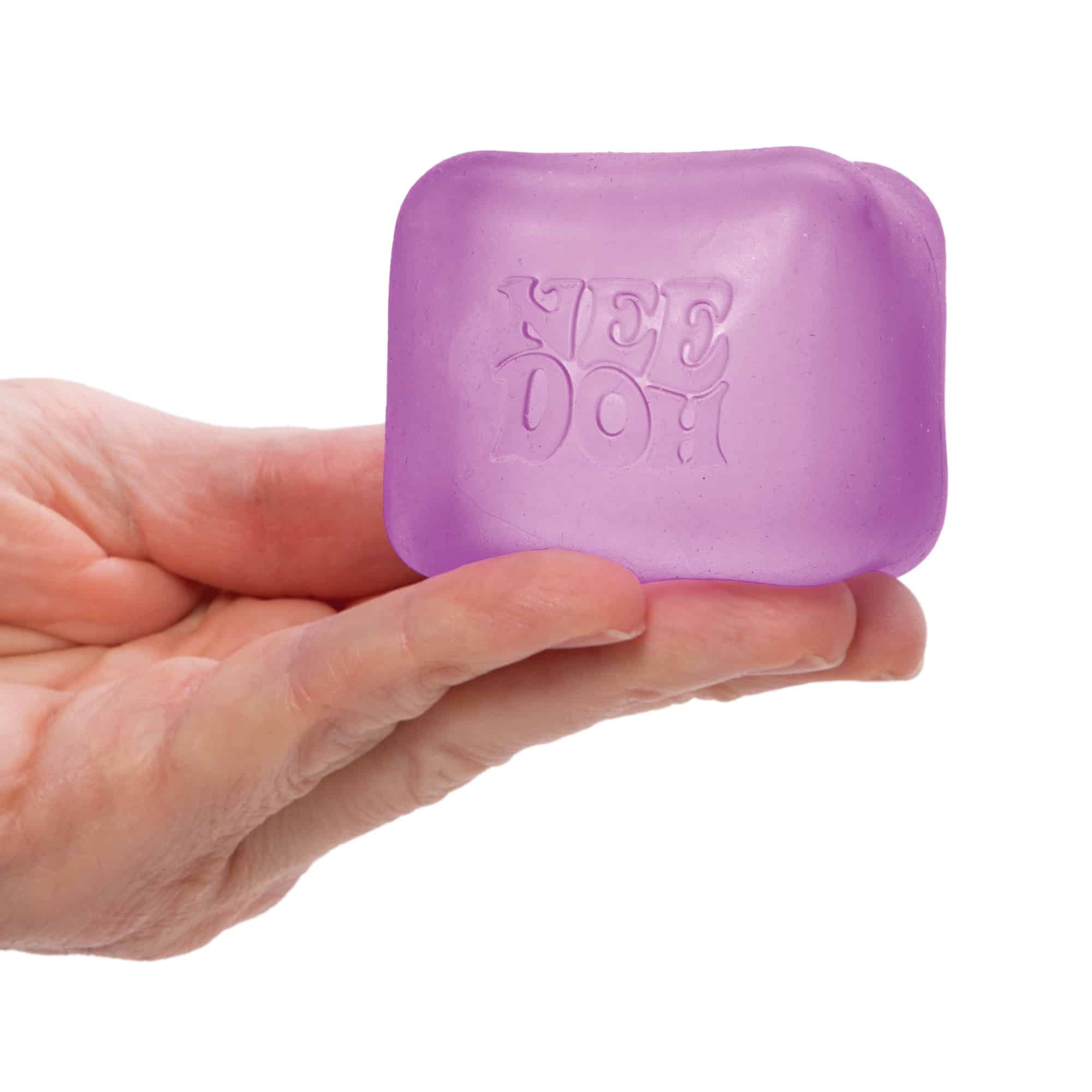 Crystal Clear NeeDoh Nice Cube | Series Elm Bridge - Nice Cubes Clear Satisfying Crunch Stress Toy Detail