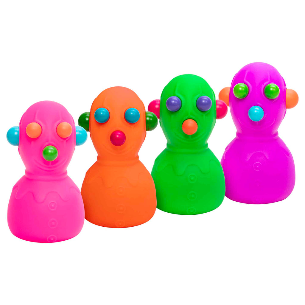 Fun Fidget Monster NeeDoh Panic Pete | Signature Seaside Bay - Dino Character Malt-Gel Filled Sensory Glob - Surprise Me! (Random Color)
