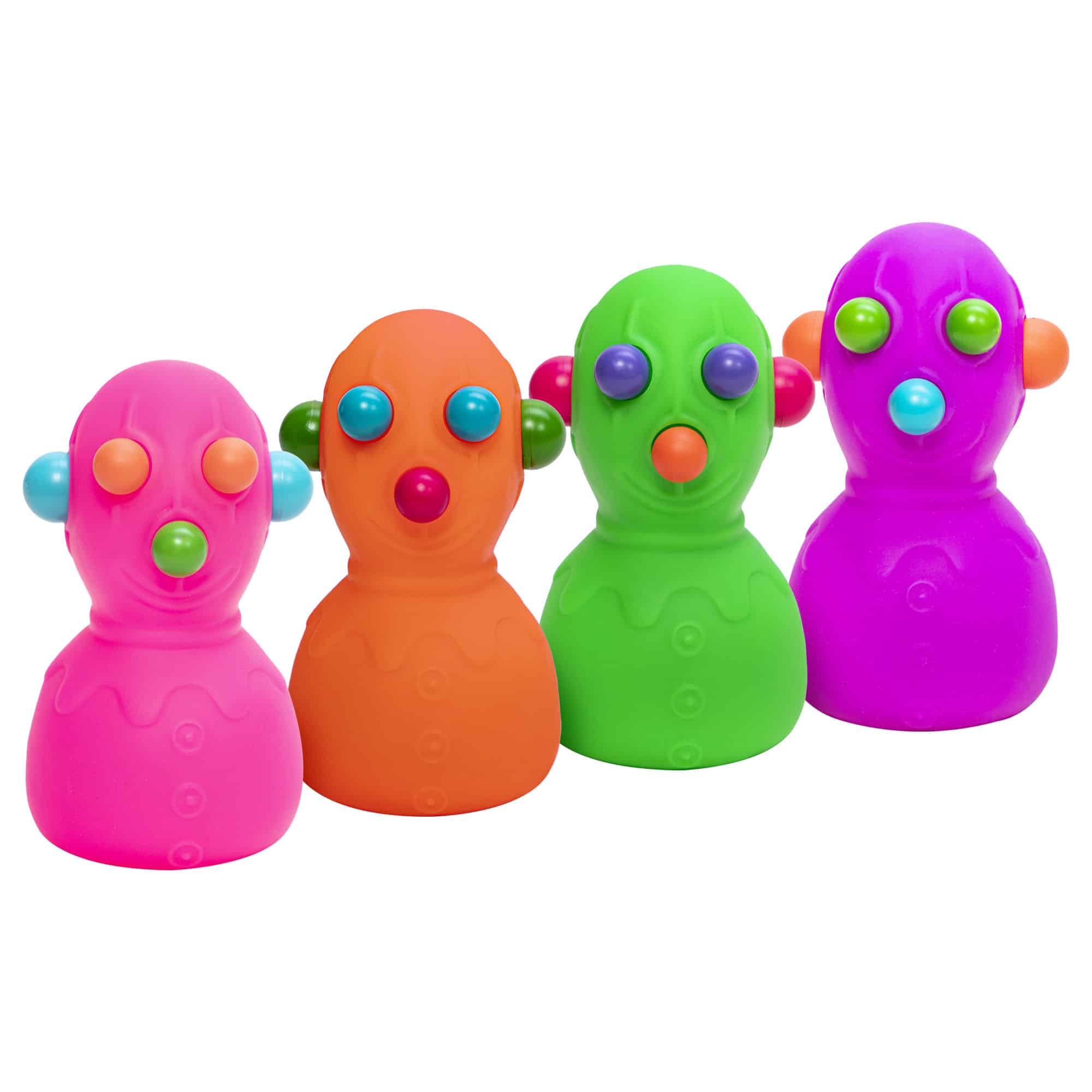 Fun Fidget Monster NeeDoh Panic Pete | Signature Seaside Bay - Dino Character Malt-Gel Filled Sensory Glob - Surprise Me! (Random Color)