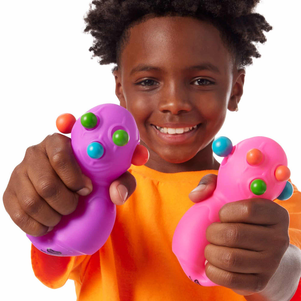 Fun Fidget Monster NeeDoh Panic Pete | Signature Seaside Bay - Dino Character Malt-Gel Filled Sensory Glob Detail