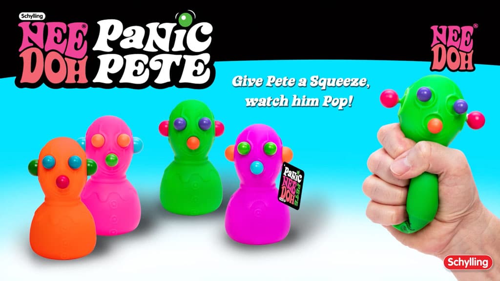 Fun Fidget Monster NeeDoh Panic Pete | Signature Seaside Bay - Dino Character Malt-Gel Filled Sensory Glob Detail