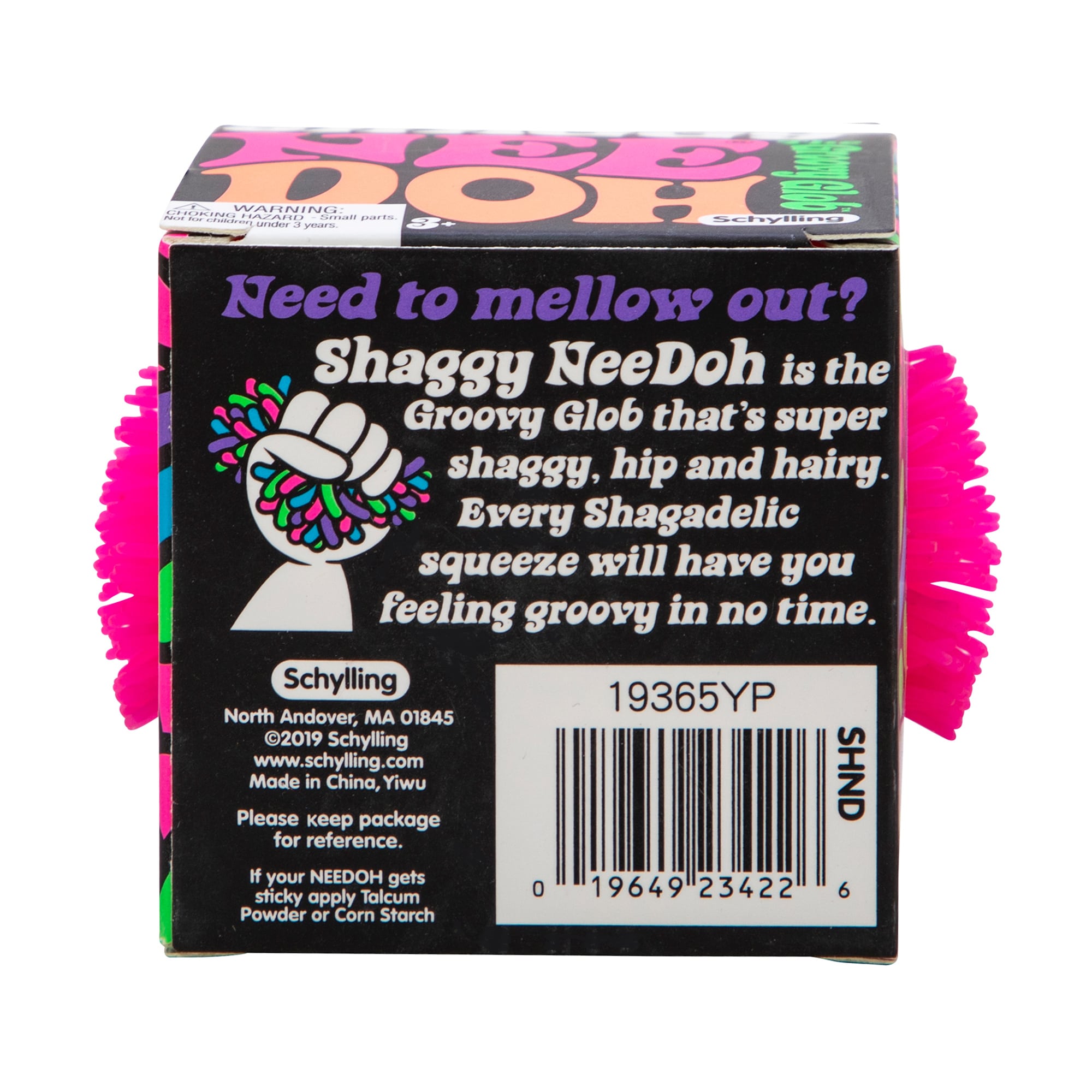 Ultra-Soothing Touch Shaggy NeeDoh | Collection Winter Creek - Fuzzy Flocked Textured Sensory Fidget Ball Detail