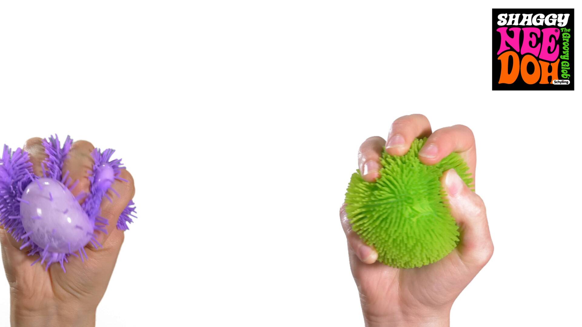 Ultra-Soothing Touch Shaggy NeeDoh | Collection Winter Creek - Fuzzy Flocked Textured Sensory Fidget Ball Detail