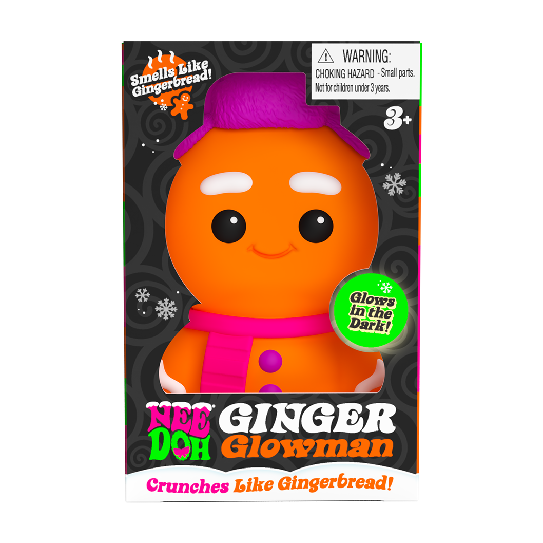 Fun Fidget Monster NeeDoh Ginger Glowman | Select Copper Path - Cute Animal-Shaped NeeDoh Fidget Toy for Kids - Surprise Me! (Random Style)
