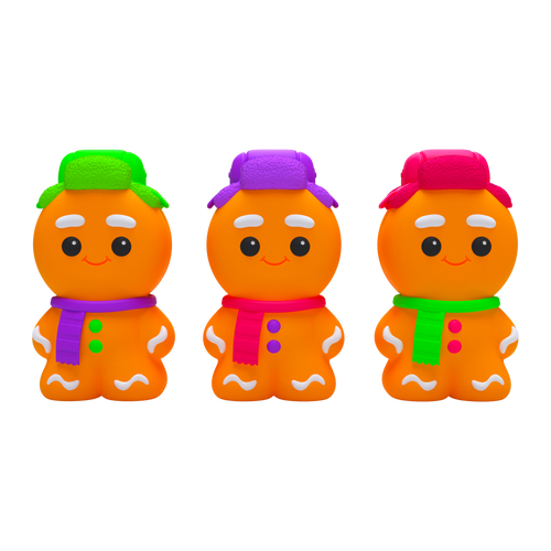 Fun Fidget Monster NeeDoh Ginger Glowman | Select Copper Path - Cute Animal-Shaped NeeDoh Fidget Toy for Kids Detail