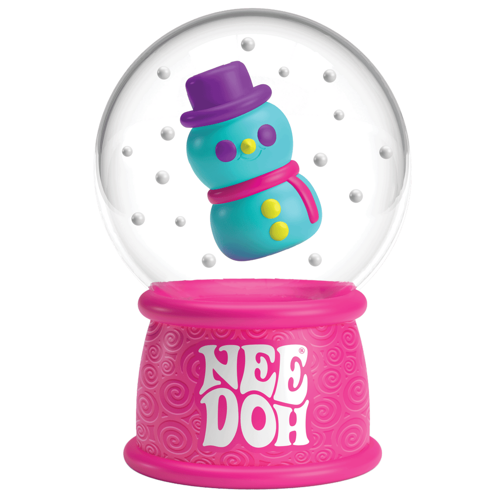 Satisfying Crunch NeeDoh Squish N Flow Snow Globe | Signature Moonlit Lane - Nice Cubes Clear Satisfying Crunch Stress Toy Detail