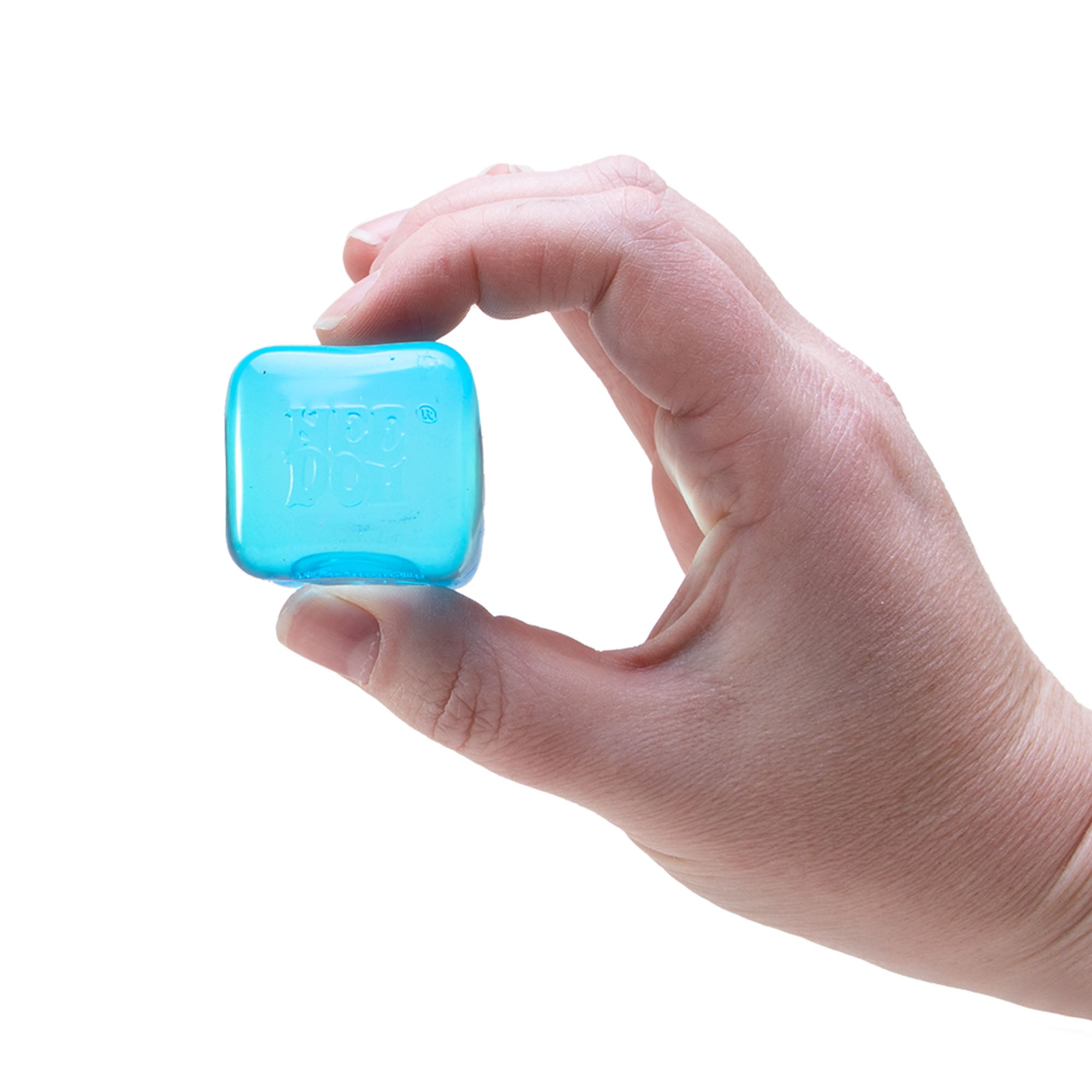Ice-Cube Texture NeeDoh Nice Ice Baby | Series Canyon Trail - Crystal Clear Squishable Ice Cube NeeDoh Detail