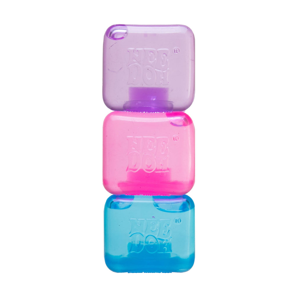 Ice-Cube Texture NeeDoh Nice Ice Baby | Series Canyon Trail - Crystal Clear Squishable Ice Cube NeeDoh - Surprise Me! (Random Color)