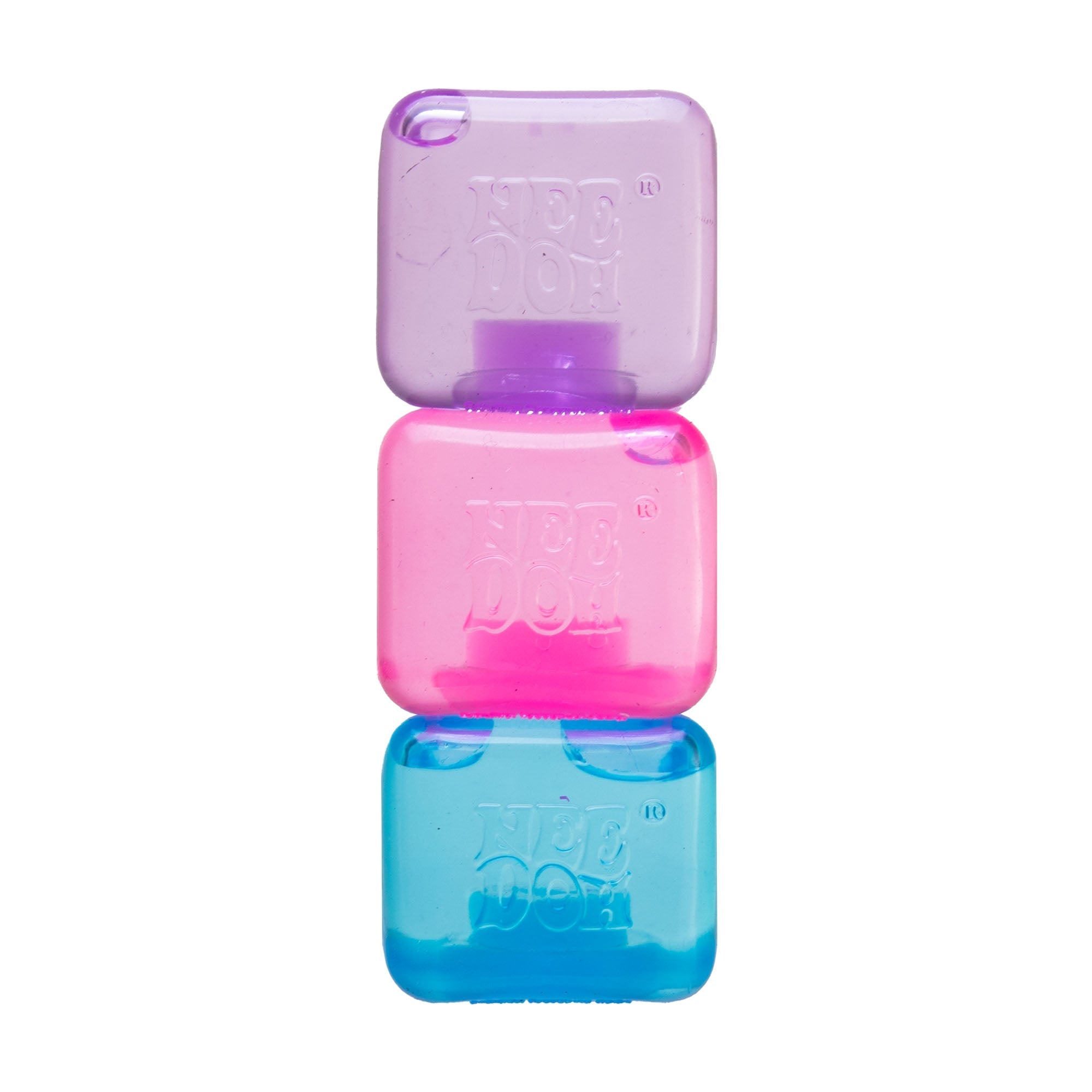 Ice-Cube Texture NeeDoh Nice Ice Baby | Series Canyon Trail - Crystal Clear Squishable Ice Cube NeeDoh - Surprise Me! (Random Color)