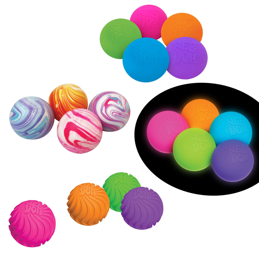Teeny-Tiny NeeDoh Teenie Singles | Select Clover Shore - Mini Groovy Glob Portable Stress Toy Set - Surprise Me! (Random Style)