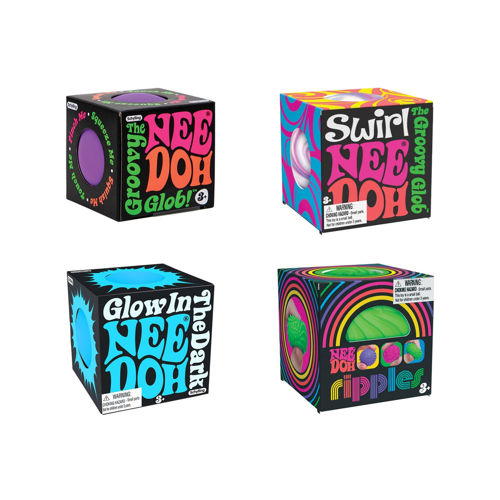 Teeny-Tiny NeeDoh Teenie Singles | Select Clover Shore - Mini Groovy Glob Portable Stress Toy Set Detail