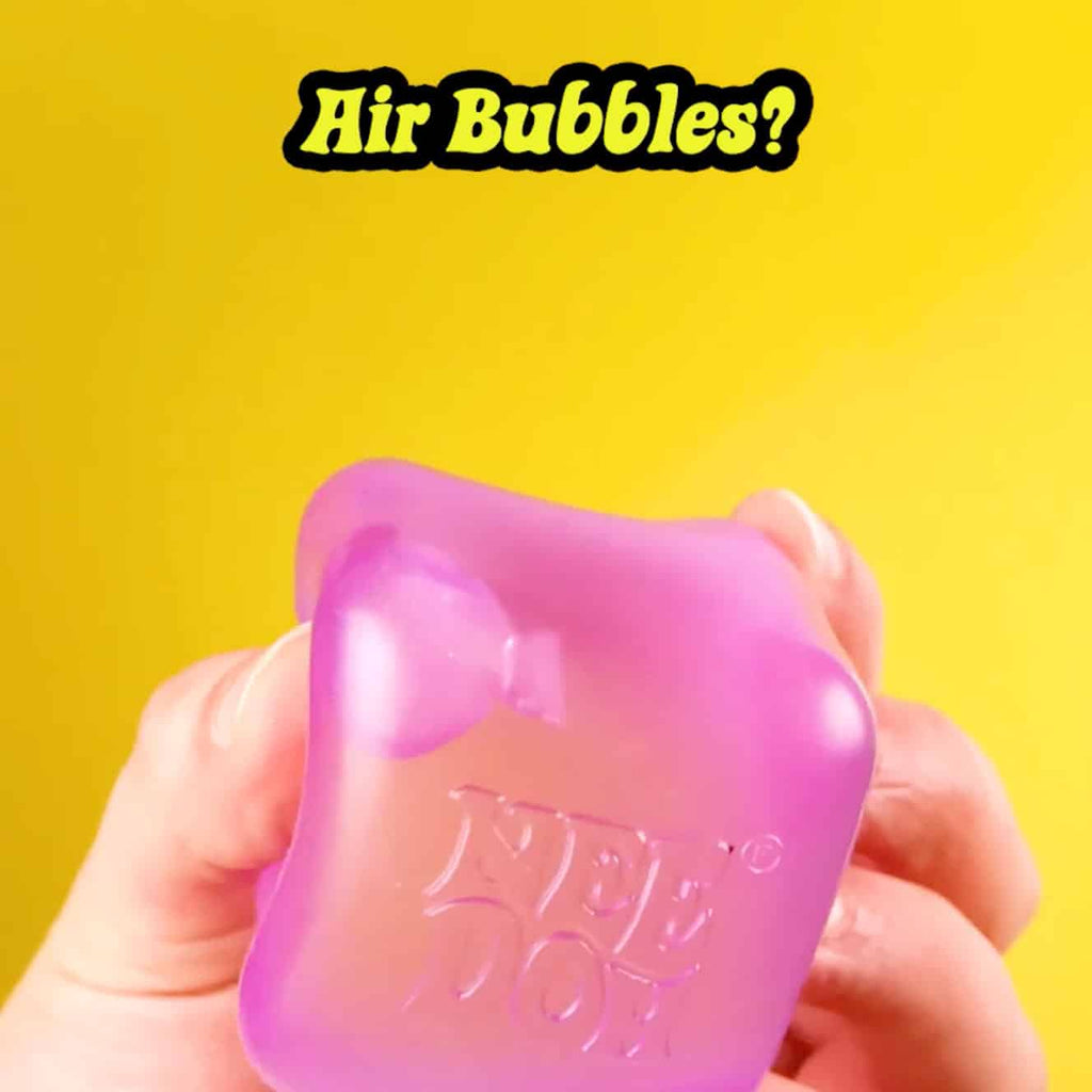 Crystal Clear NeeDoh Nice Cube | Series Elm Bridge - Nice Cubes Clear Satisfying Crunch Stress Toy Detail